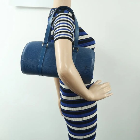 Louis Vuitton Soufflot  Blue W/P Epi Leather Shoulder Bag 574-022625 - Picture 12 of 12
